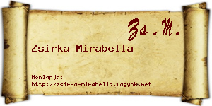 Zsirka Mirabella névjegykártya